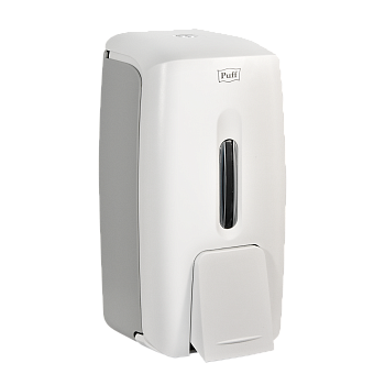 Дозатор для жидкого мыла пластик. Puff-8120, белый,0,8 л