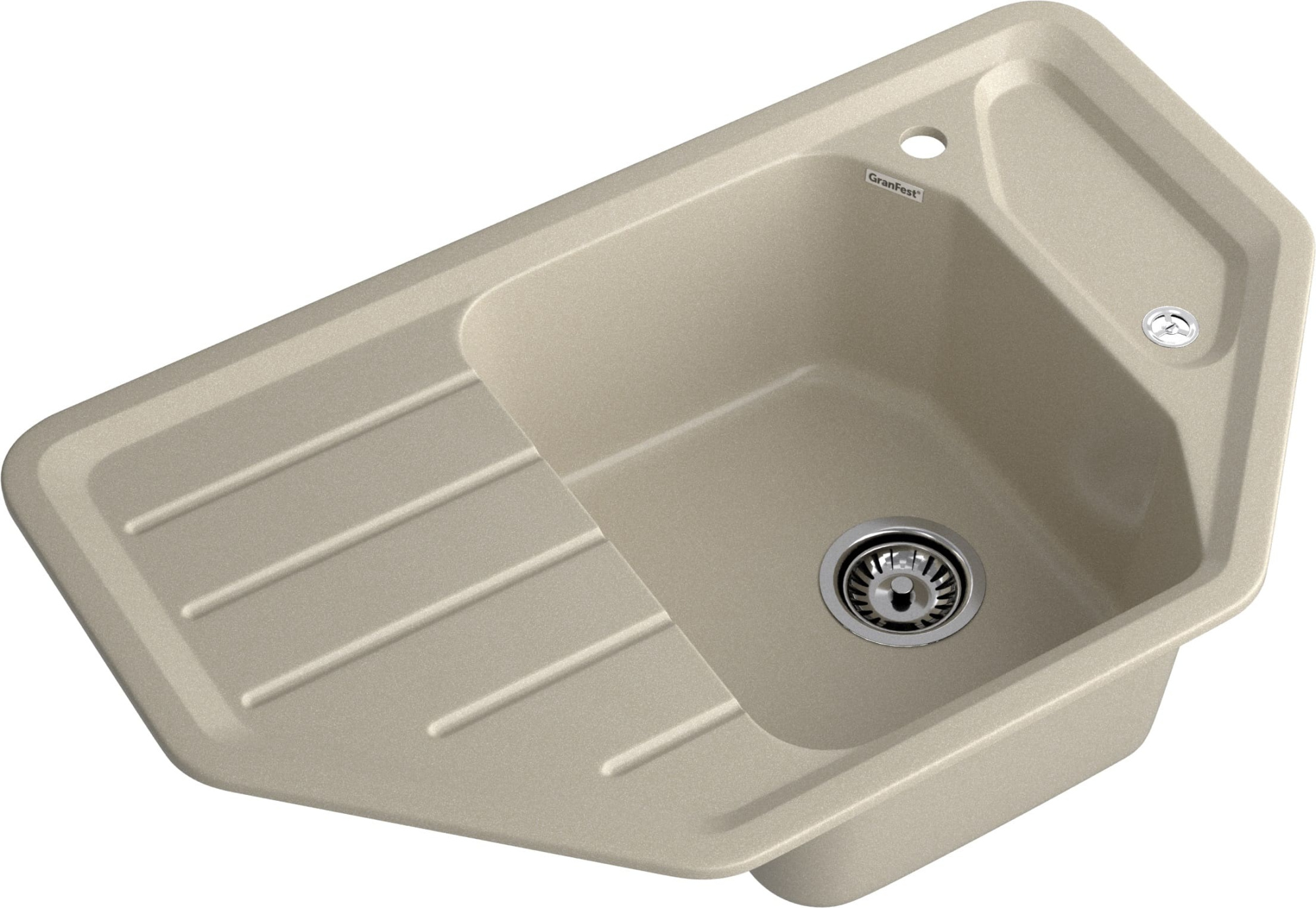 GRANFEST Мойка композит CORNER  GF-C--800E угловая 800*500мм  топаз  арт.F- GRANFEST Мойка композит CORNER  GF-C--800E угловая 800*500мм  топаз  арт.F-