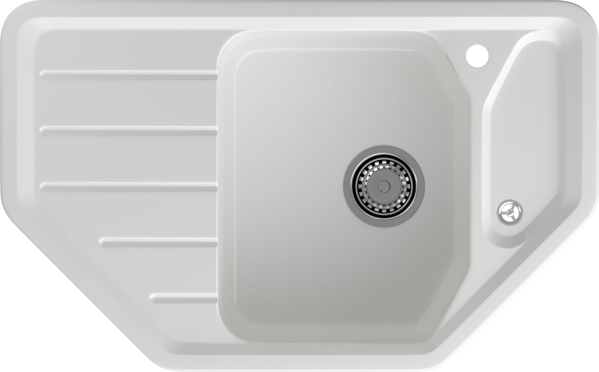 GRANFEST Мойка композит CORNER  GF-C--800E угловая 800*500мм  иней  арт.GF- GRANFEST Мойка композит CORNER  GF-C--800E угловая 800*500мм  иней  арт.GF-