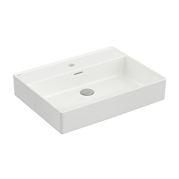 Раковина Ego 60х46,5 см, накладная, прямоугольная, белый глянец, BERGES