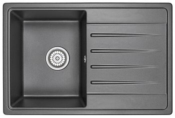 Кухонная мойка GRANULA (7602, ЧЕРНЫЙ)