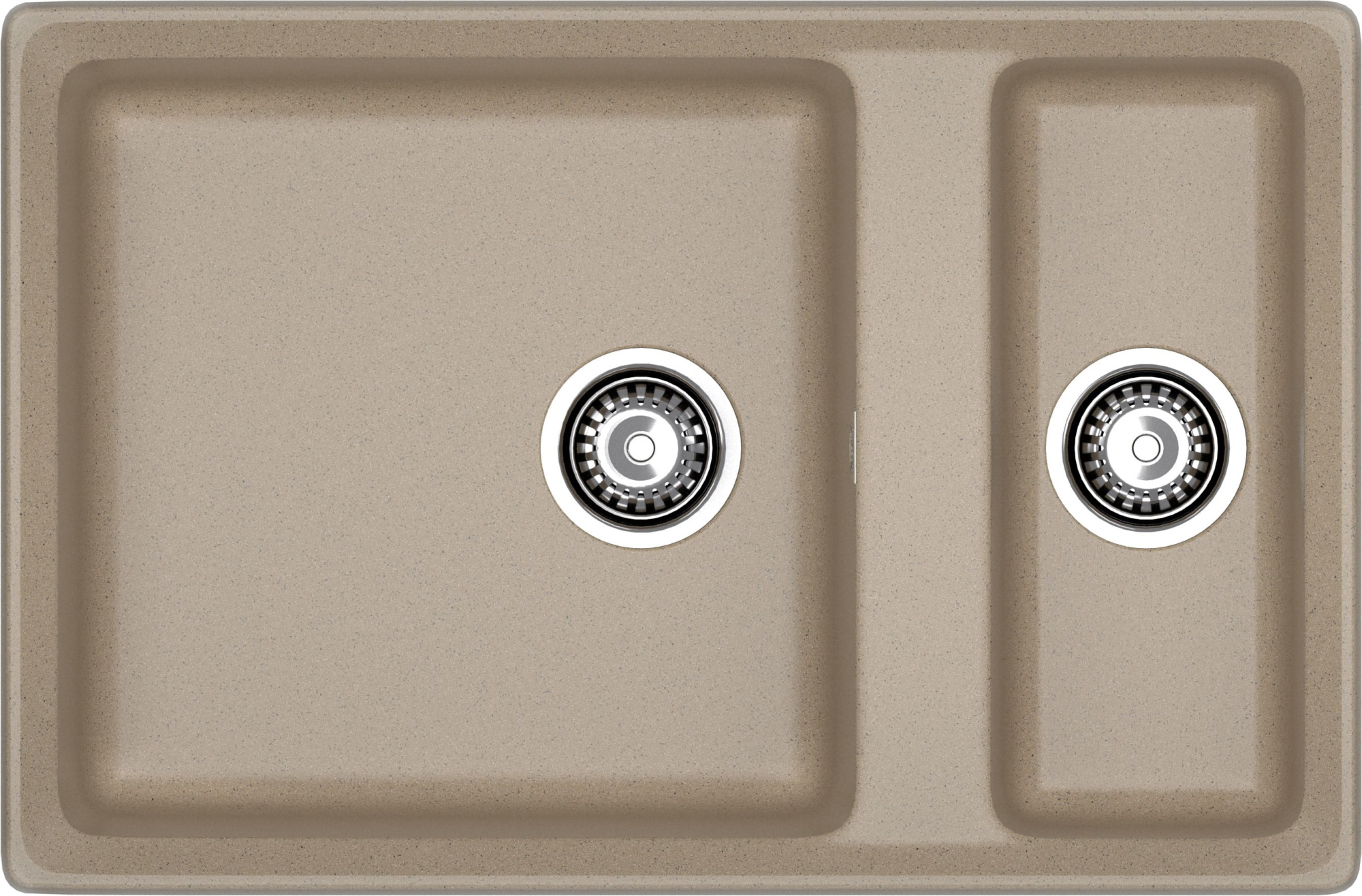 GRANFEST Мойка композит LEVEL, GF-LV-760K, 1.5-чаши 760*500, песочный GRANFEST Мойка композит LEVEL, GF-LV-760K, 1.5-чаши 760*500, песочный