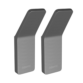 Крючок одинарный SMOOTH LINE для полотенец 2 шт., графит Крючок одинарный SMOOTH LINE для полотенец 2 шт., графит