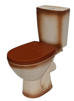 СОЛО Унитаз-компакт горизонт. вып., 2-х режим. арм. "Уклад", сид. полипр. "Уклад", коричневый, ROSA СОЛО Унитаз-компакт горизонт. вып., 2-х режим. арм. "Уклад", сид. полипр. "Уклад", коричневый, ROSA