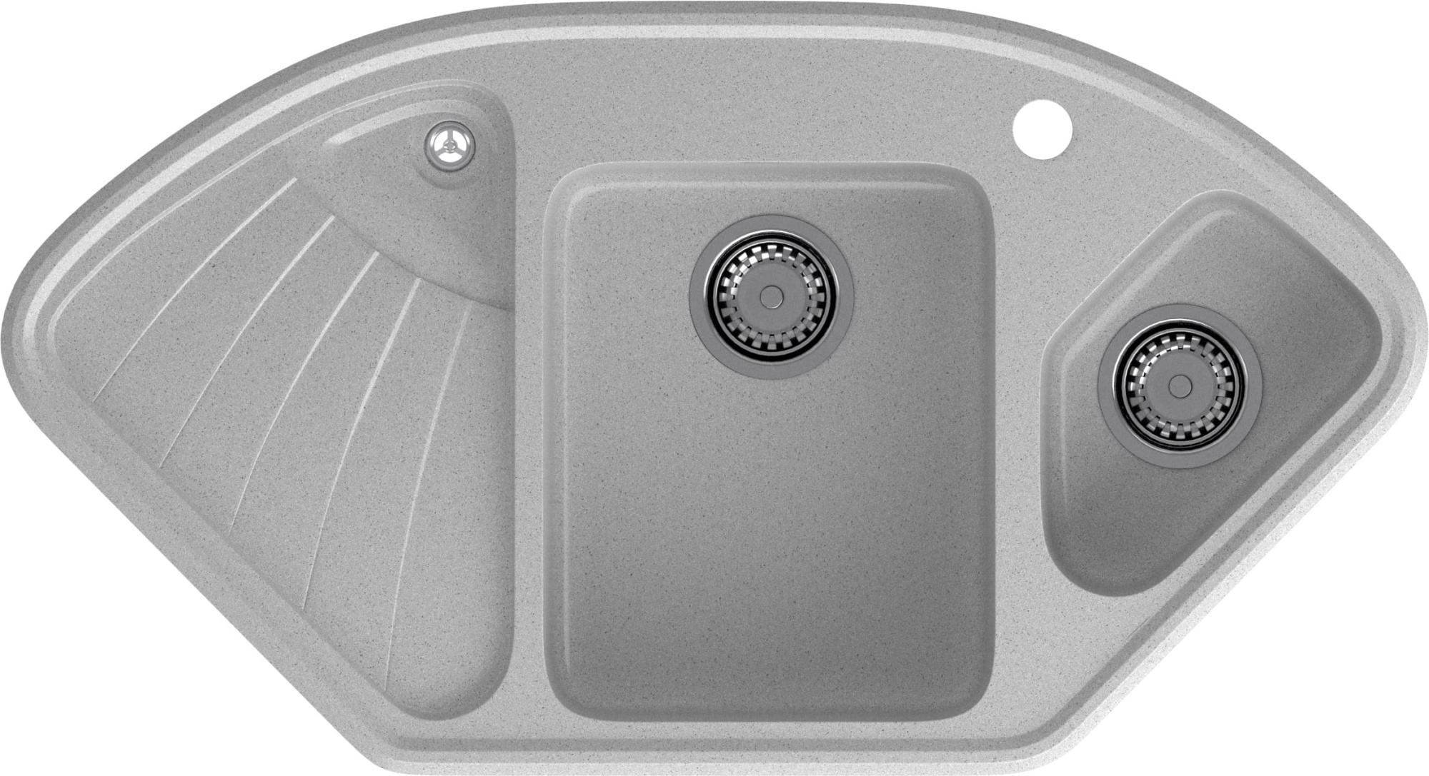 GRANFEST Мойка композит CORNER  GF-C--1040E угловая 1039*560мм  серый арт.GF- GRANFEST Мойка композит CORNER  GF-C--1040E угловая 1039*560мм  серый арт.GF-