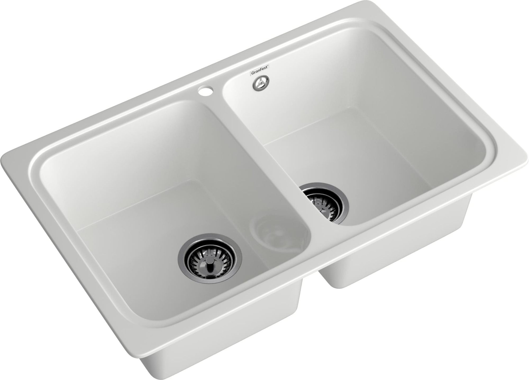 GRANFEST Мойка композит STANDART GF-S--780K  2 чаши 780*510 мм  иней арт.GF- GRANFEST Мойка композит STANDART GF-S--780K  2 чаши 780*510 мм  иней арт.GF-