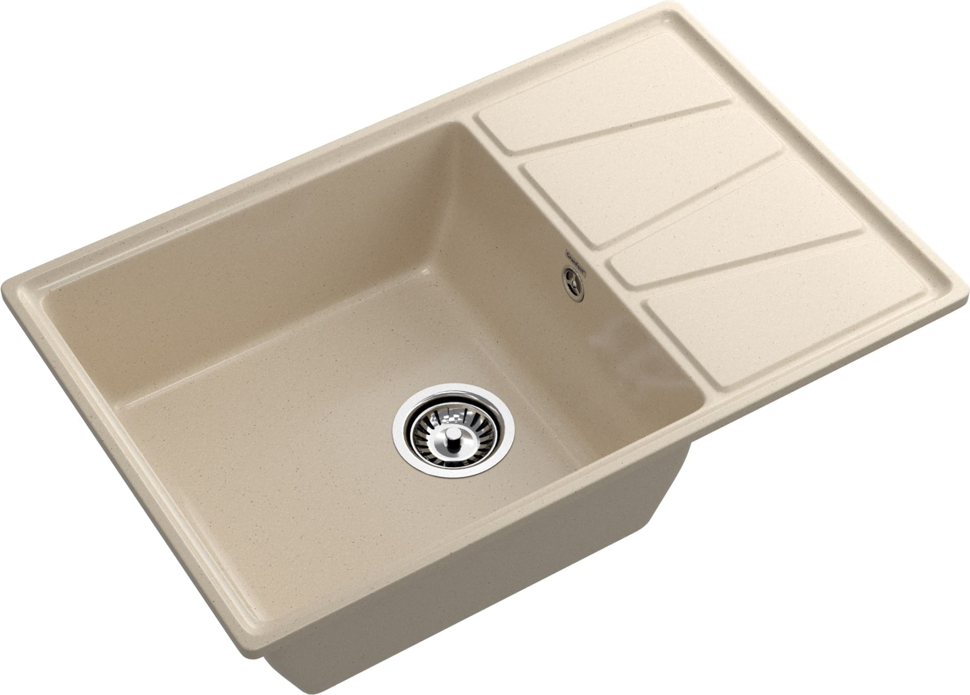 GRANFEST Мойка композит VERTEX, GF-V-780L, чаш+кр 780*500, кашемир GRANFEST Мойка композит VERTEX, GF-V-780L, чаш+кр 780*500, кашемир