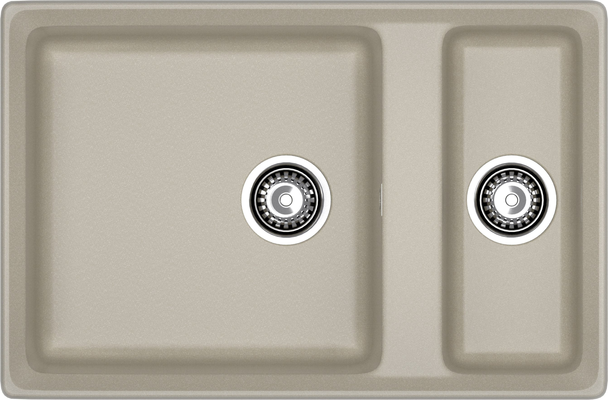 GRANFEST Мойка композит LEVEL, GF-LV-760K, 1.5-чаши 760*500, топаз