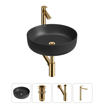 Накладная раковина для ванной комнаты Wellsee Belle Spa 3.0 20212657R в наборе 4 в 1: раковина матов