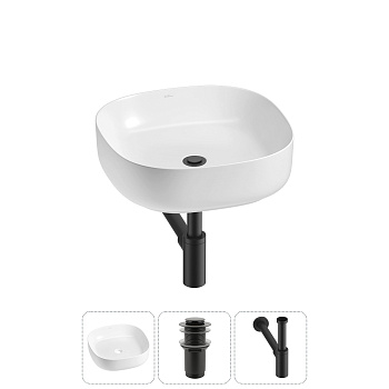 Накладная раковина для ванной комнаты Wellsee Belle Spa 3.0 20212694R в наборе 3 в 1: раковина белый