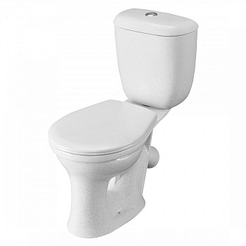 Унитаз-компакт Виктория косой выпуск, н/п., кноп. арматурой и сиденьем полипропилен, крап на белом S Унитаз-компакт Виктория косой выпуск, н/п., кноп. арматурой и сиденьем полипропилен, крап на белом S