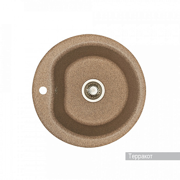 Мойка для кухни  Мида 510x510x210 мм,круглая, терракот Мойка для кухни  Мида 510x510x210 мм,круглая, терракот