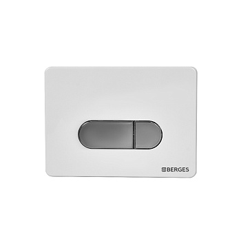 Кнопка  для инсталляции NOVUM D7, хром глянец/белая, BERGES