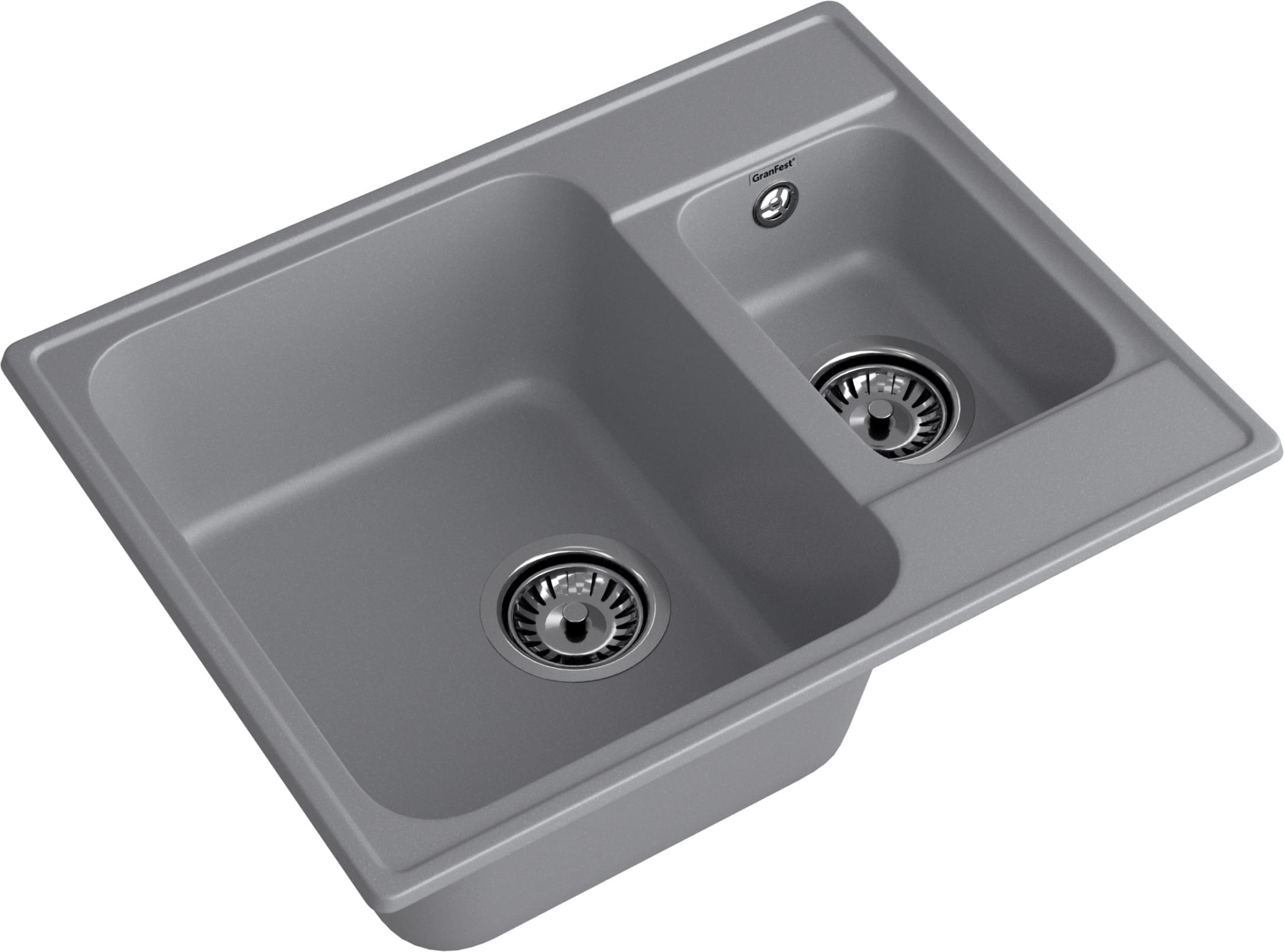 GranFest QUARZ (ECO-09) Мойка 1.5-чаш. 620*480 (темно-серый) GranFest QUARZ (ECO-09) Мойка 1.5-чаш. 620*480 (темно-серый)