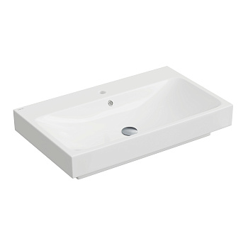 Раковина Strati, 80х48,5 см, прямоугольная, белый глянец, BERGES