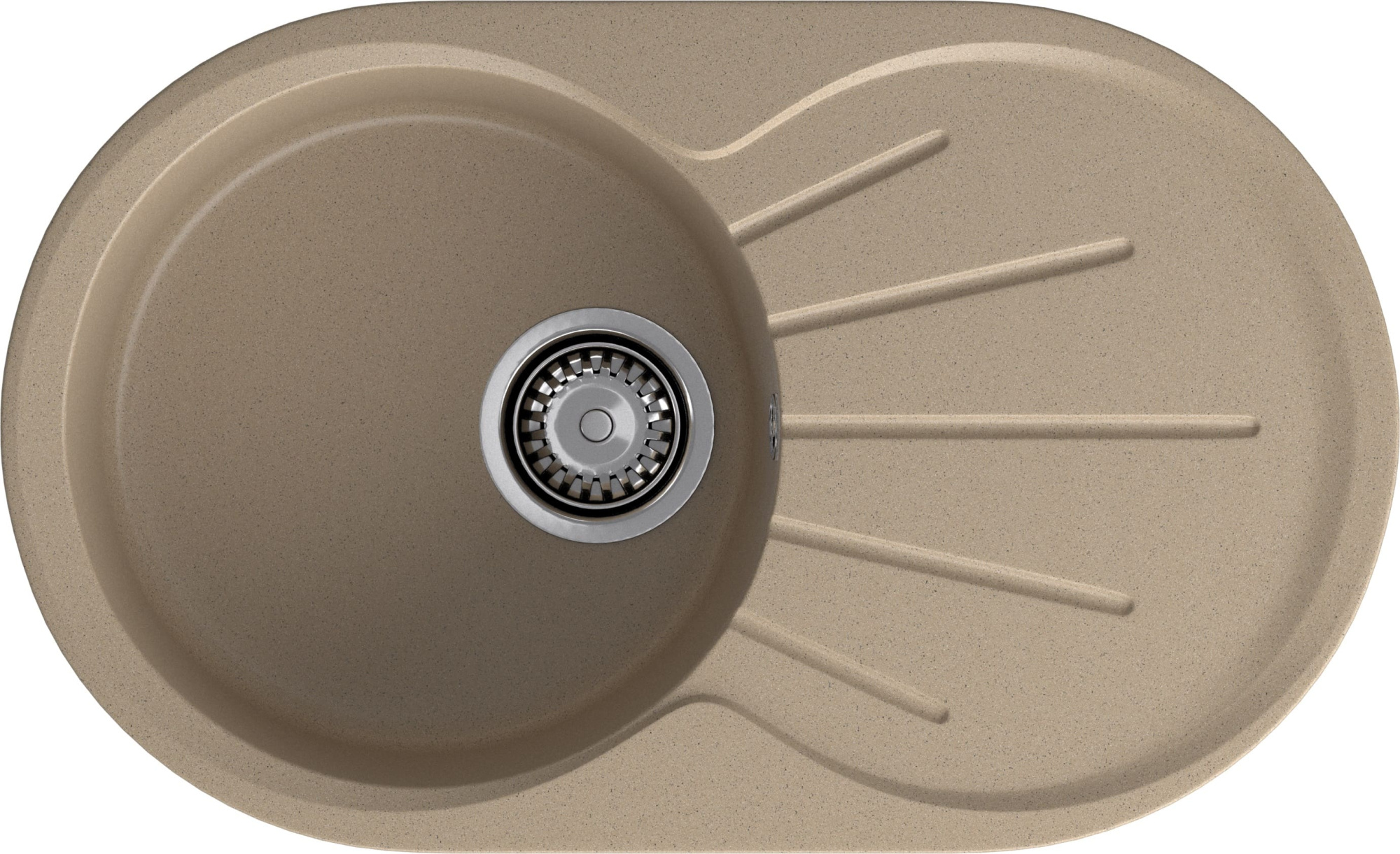 GRANFEST Мойка композит RONDO GF-R--750L  чаша с крылом 750*460мм   песок арт.GF- GRANFEST Мойка композит RONDO GF-R--750L  чаша с крылом 750*460мм   песок арт.GF-