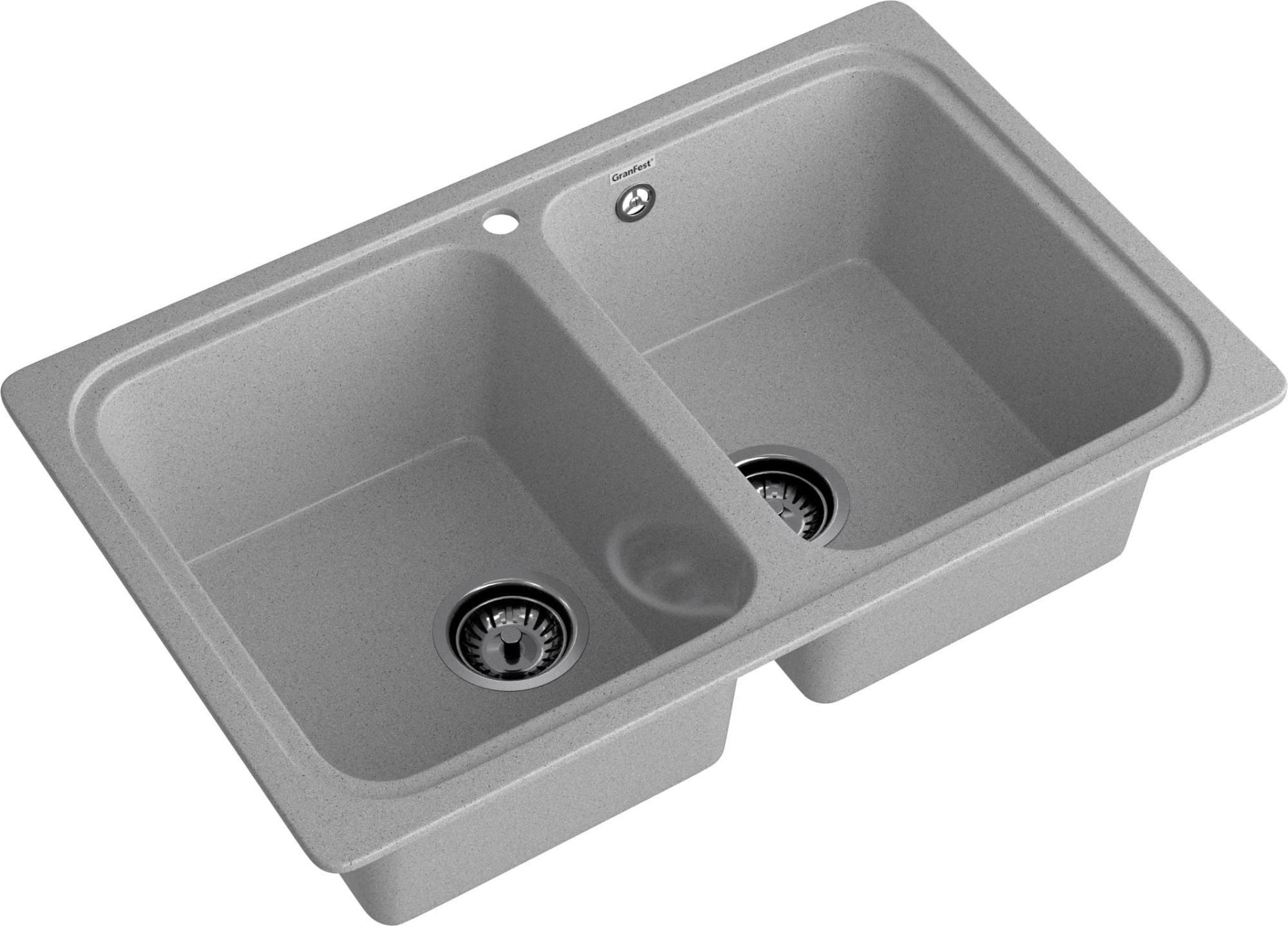 GRANFEST Мойка композит STANDART GF-S--780K  2 чаши 780*510 мм  серый арт.GF- GRANFEST Мойка композит STANDART GF-S--780K  2 чаши 780*510 мм  серый арт.GF-