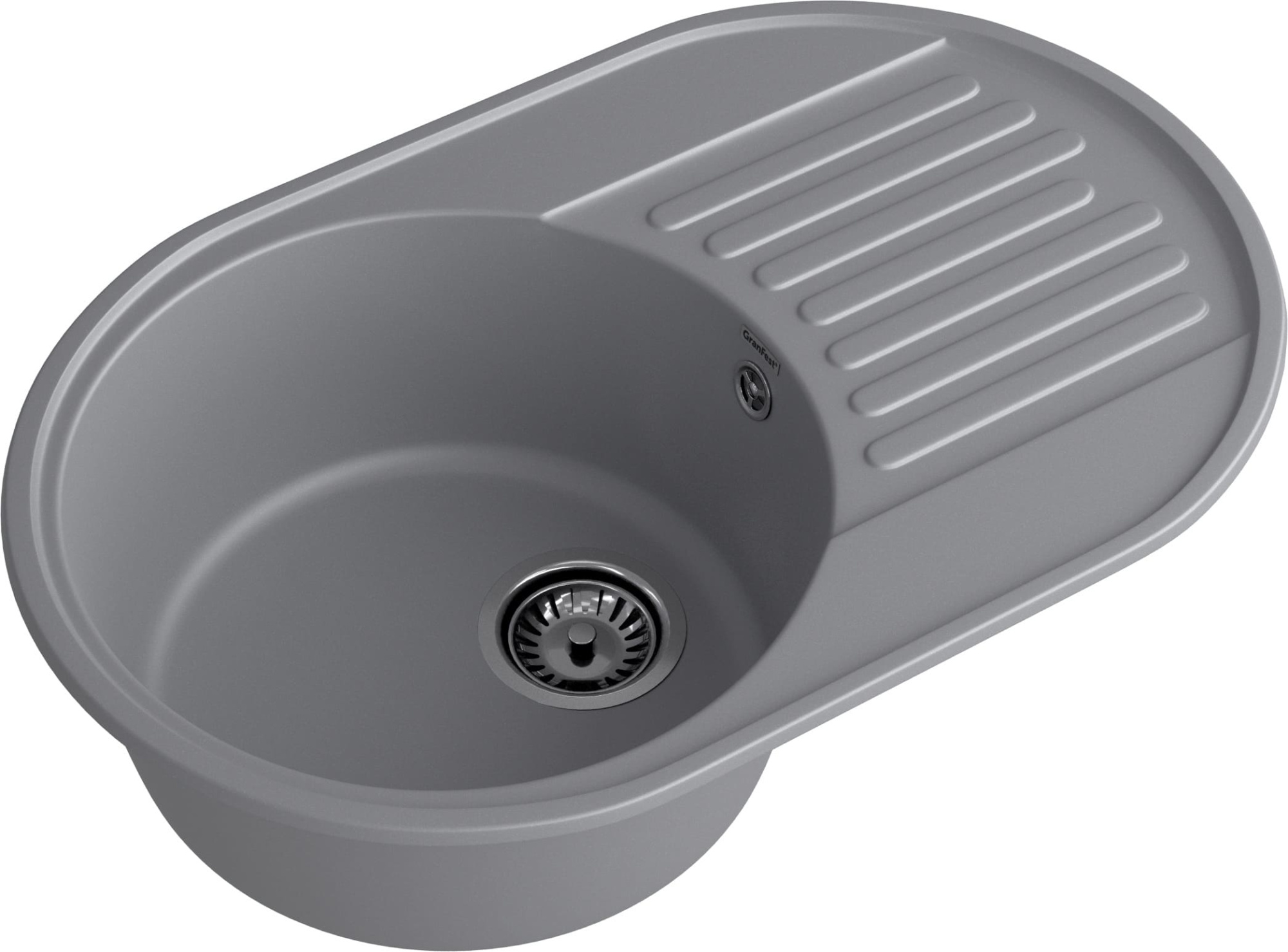 GranFest QUARZ (ECO-18) Мойка чаша+кр 740*480 темно-серый  GranFest QUARZ (ECO-18) Мойка чаша+кр 740*480 темно-серый