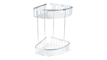 Полка угловая двухэтажная FIXSEN HOTEL хром (FX-31051-2) Полка угловая двухэтажная FIXSEN HOTEL хром (FX-31051-2)