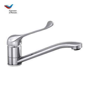 ХИРУРГ Смеситель для мойки с длинным изливом, локтевой, одноручный, СЛАВЕН, Х21