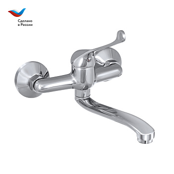 ХИРУРГ Смеситель для мойки настенный, локтевой, одноручный, СЛАВЕН, Х24