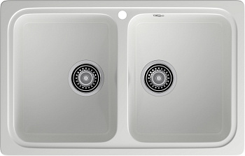 GRANFEST Мойка композит STANDART GF-S--780K  2 чаши 780*510 мм  иней арт.GF- GRANFEST Мойка композит STANDART GF-S--780K  2 чаши 780*510 мм  иней арт.GF-