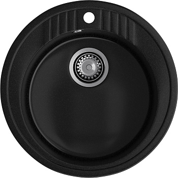 GRANFEST Мойка композит RONDO GF-R--520   D=520 мм   черный   арт.GF- GRANFEST Мойка композит RONDO GF-R--520   D=520 мм   черный   арт.GF-
