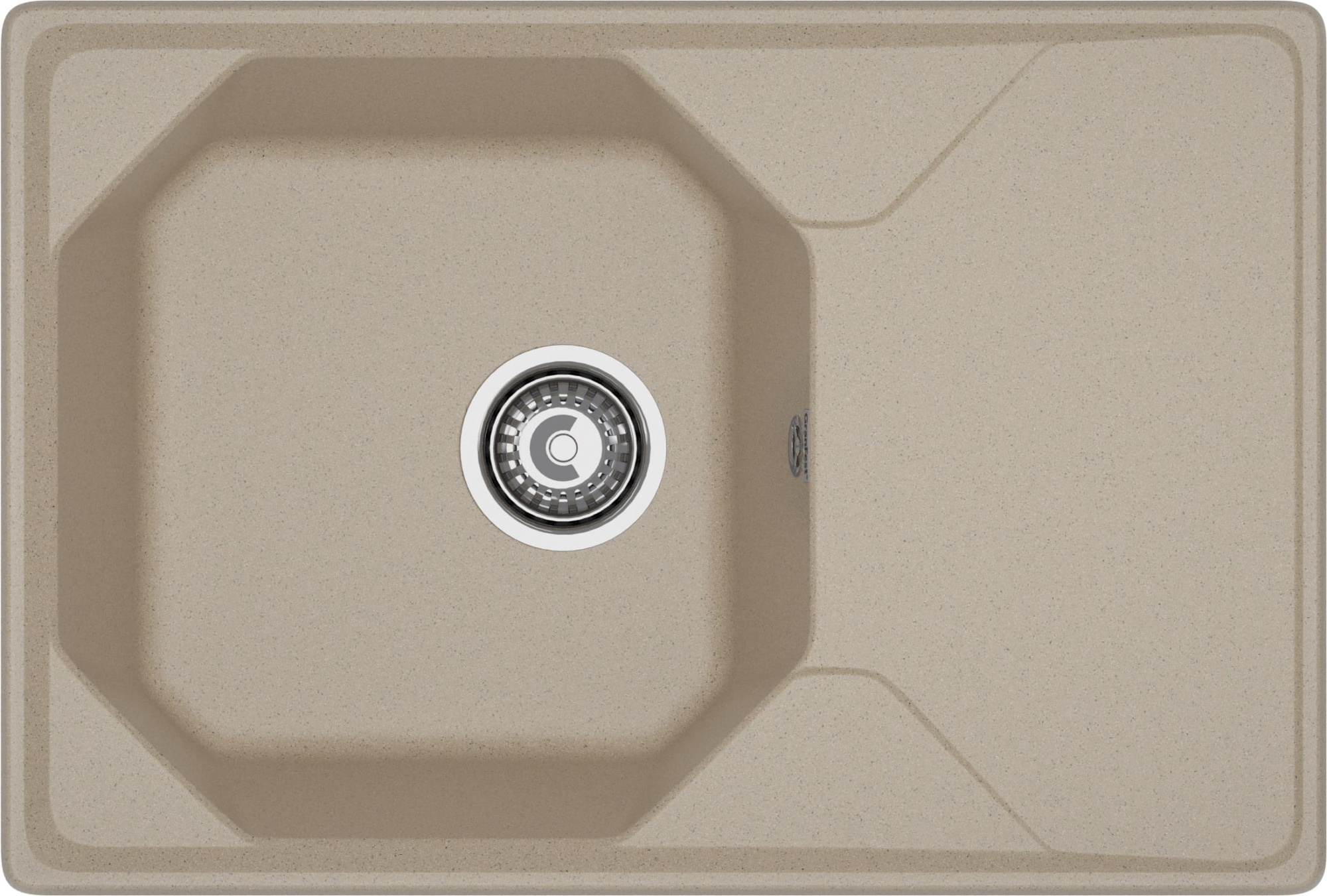 GRANFEST Мойка композит UNIQUE, GF-U-740L, чаш+кр 740*500, песочный GRANFEST Мойка композит UNIQUE, GF-U-740L, чаш+кр 740*500, песочный