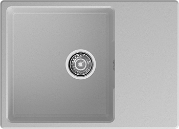 GRANFEST Мойка URBAN 668L  1-чаша+крыло 680*490мм серый арт.GF-UR- GRANFEST Мойка URBAN 668L  1-чаша+крыло 680*490мм серый арт.GF-UR-