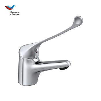 ХИРУРГ Смеситель для умывальника с литым изливом локтевой, одноручный, СЛАВЕН, Х10