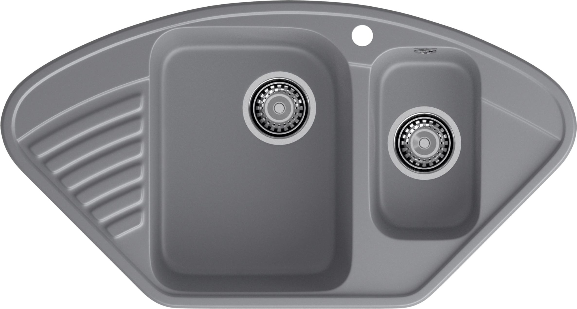 GranFest QUARZ (ECO-14) Мойка угл.1,5 чаш. 930*500 (темно-серый) GranFest QUARZ (ECO-14) Мойка угл.1,5 чаш. 930*500 (темно-серый)