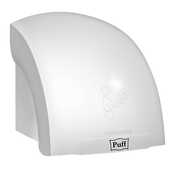 Электросушитель для рук PUFF-8820 малошумный, белый 2 кВт (1401.308)