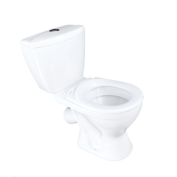 Унитаз-компакт "Вершок" наклонный выпуск, нижняя подводка, цельнолитая полка, кнопочная арматура, си