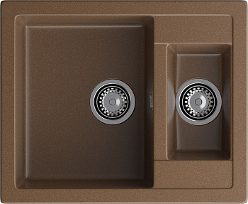 GRANFEST Мойка композит QUADRO GF-Q--610K 1.5-чаши. 610*500мм  терракот арт.GF- GRANFEST Мойка композит QUADRO GF-Q--610K 1.5-чаши. 610*500мм  терракот арт.GF-