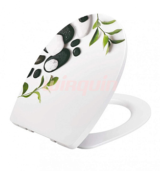 Сиденье КАМЕШКИ, полипропилен, микролифт, быстросъем WIRQUIN Сиденье КАМЕШКИ, полипропилен, микролифт, быстросъем WIRQUIN