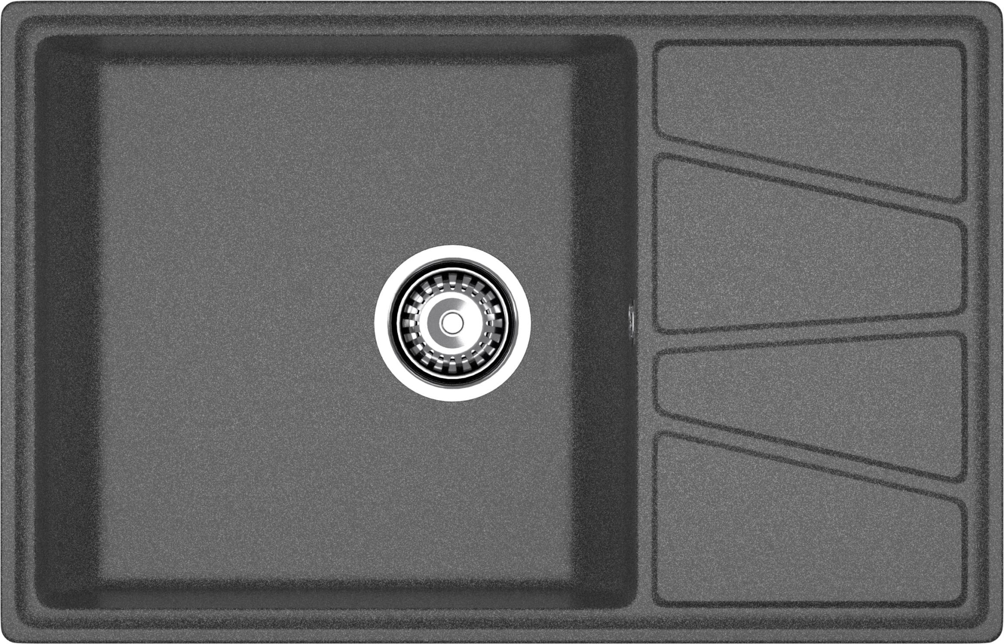 GRANFEST Мойка композит VERTEX, GF-V-780L, чаш+кр 780*500, графит GRANFEST Мойка композит VERTEX, GF-V-780L, чаш+кр 780*500, графит