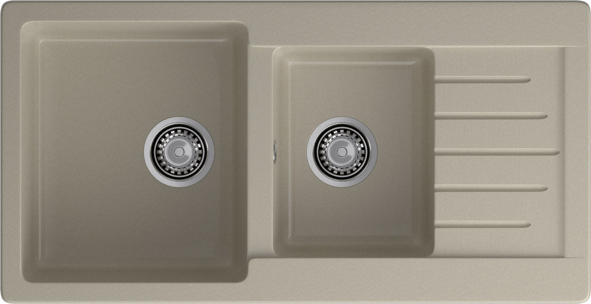 GRANFEST Мойка композит PRACTIK GF-P--980KL  2 чаши с  крылом 980*510 мм топаз  арт.GF- GRANFEST Мойка композит PRACTIK GF-P--980KL  2 чаши с  крылом 980*510 мм топаз  арт.GF-