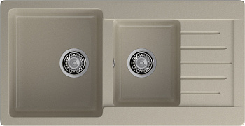 GRANFEST Мойка композит PRACTIK GF-P--980KL  2 чаши с  крылом 980*510 мм топаз  арт.GF- GRANFEST Мойка композит PRACTIK GF-P--980KL  2 чаши с  крылом 980*510 мм топаз  арт.GF-