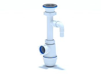 Сифон Ани 1 1/2"* 40с отводом стиральной машины, ANI PLAST Сифон Ани 1 1/2"* 40с отводом стиральной машины, ANI PLAST