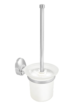 Ершик туалетный стеклянный "Solinne", 16161, хром, стекло-сатин, Коллекция Modern