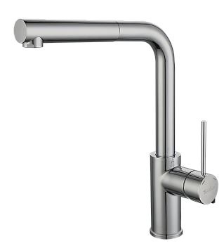Смеситель для кухни RIVELATO Albano с выдвижной лейкой нержавеющая сталь (1573503 BS)