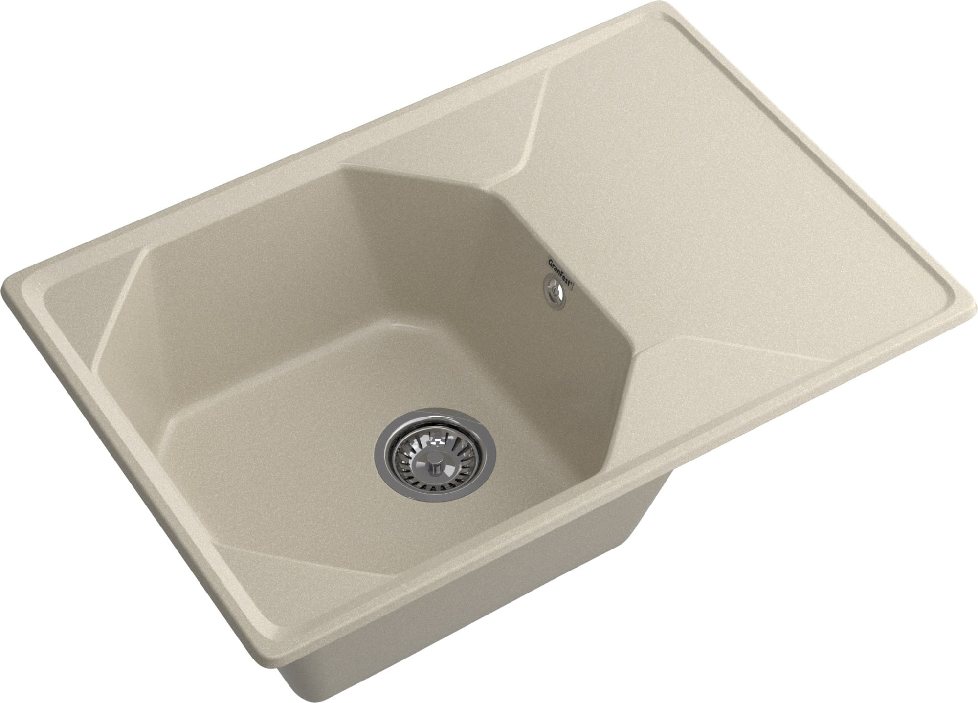 GRANFEST Мойка композит UNIQUE, GF-U-740L, чаш+кр 740*500, топаз GRANFEST Мойка композит UNIQUE, GF-U-740L, чаш+кр 740*500, топаз