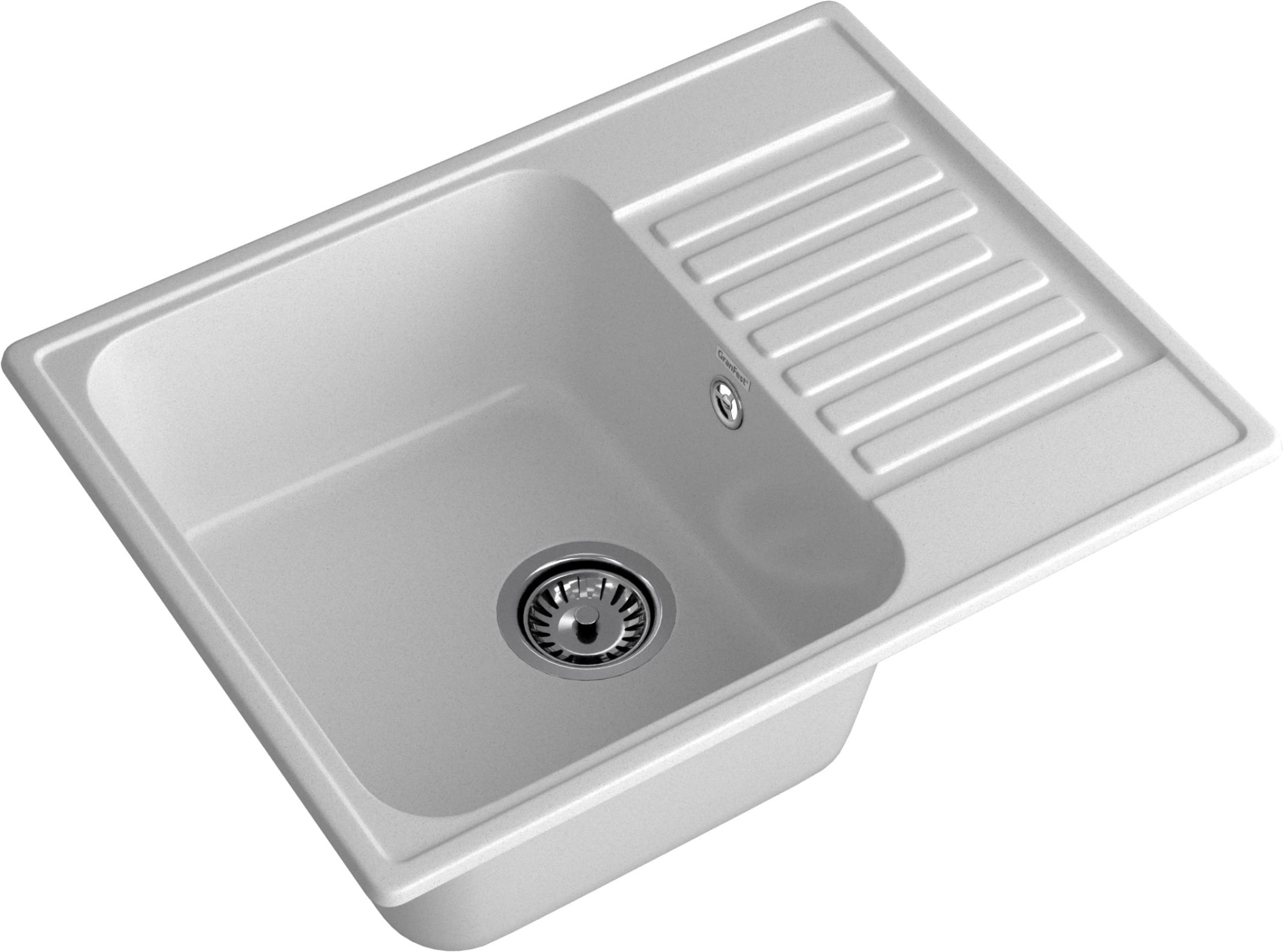 GranFest QUARZ (ECO-13) Мойка чаша+кр 620*480 (серый)