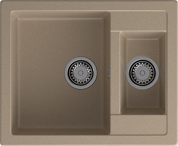 GRANFEST Мойка композит QUADRO GF-Q--610K 1.5-чаши. 610*500мм  песочный арт.GF- GRANFEST Мойка композит QUADRO GF-Q--610K 1.5-чаши. 610*500мм  песочный арт.GF-