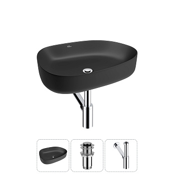 Накладная раковина для ванной комнаты Wellsee Belle Spa 3.0 20212736R в наборе 3 в 1: раковина матов