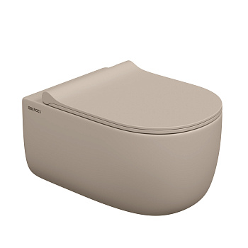 Унитаз подвесной EGO XL, микролифт, быстросъемное, жасмин матовый, BERGES Унитаз подвесной EGO XL, микролифт, быстросъемное, жасмин матовый, BERGES