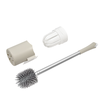 Ершик туалетный настенный "Solinne", пластик, серый, Коллекция Base