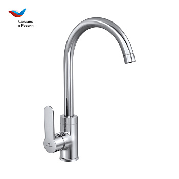 КОТТЕДЖ Смеситель для мойки с высоким изливом, одноручный, СЛАВЕН, Ф22