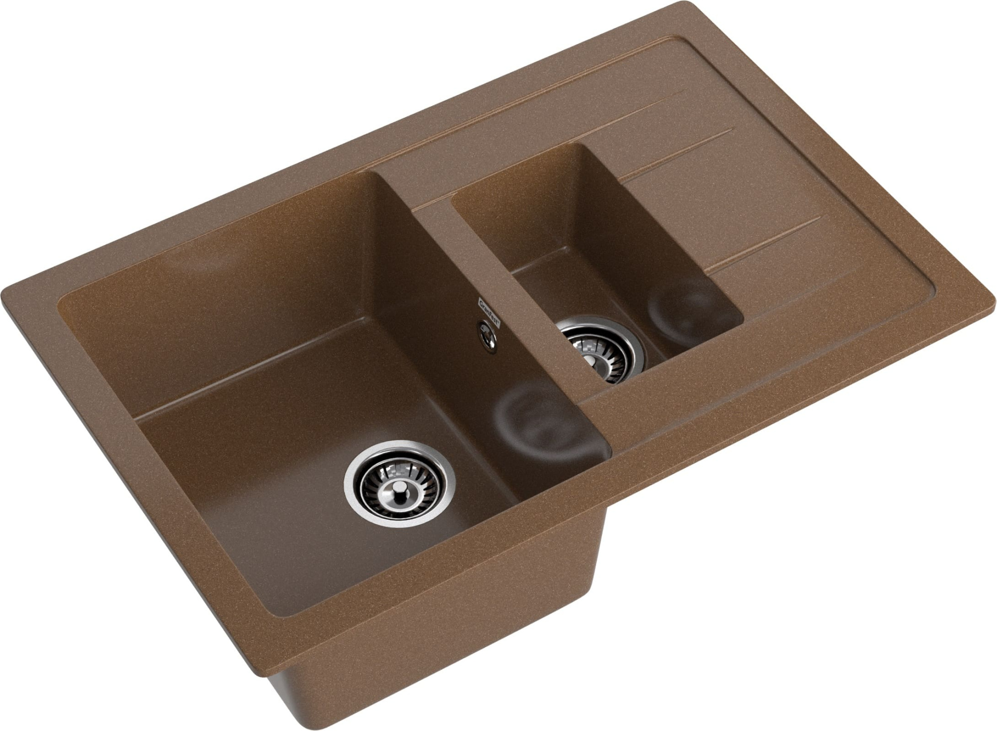 GRANFEST Мойка композит QUADRO GF-Q--775KL 1.5-чаш+крыло 775*500мм   терракот арт.GF- GRANFEST Мойка композит QUADRO GF-Q--775KL 1.5-чаш+крыло 775*500мм   терракот арт.GF-