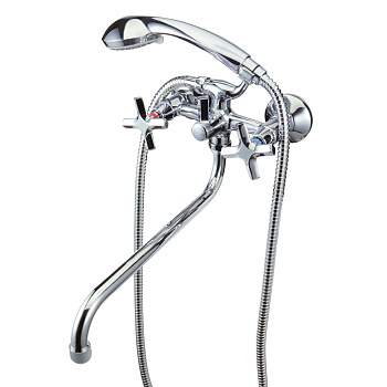 Promotion Смеситель для ванны, круг.пов.излив 310мм держ.на теле лейка, р/ДВ, хром, LM, LM6051C